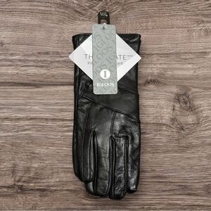 Igloos Black Leather Women’s Gloves NWT